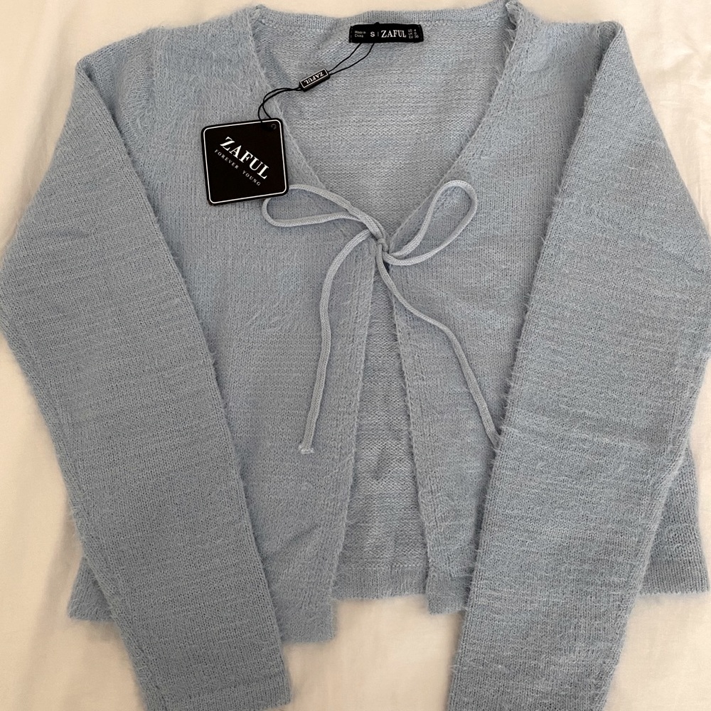 ZAFUL front tie sweater